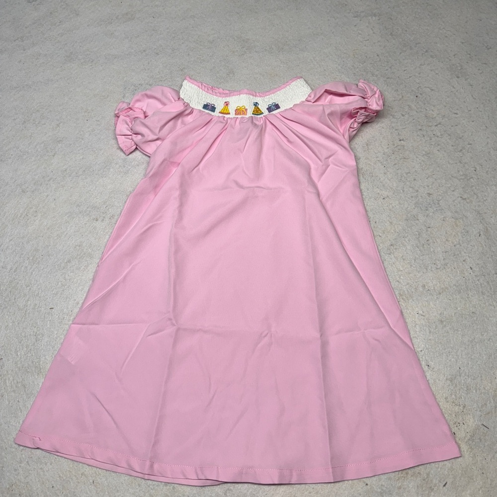 NWOT Girls 6Y Pink Princess Birthday Smocked‎ Dress